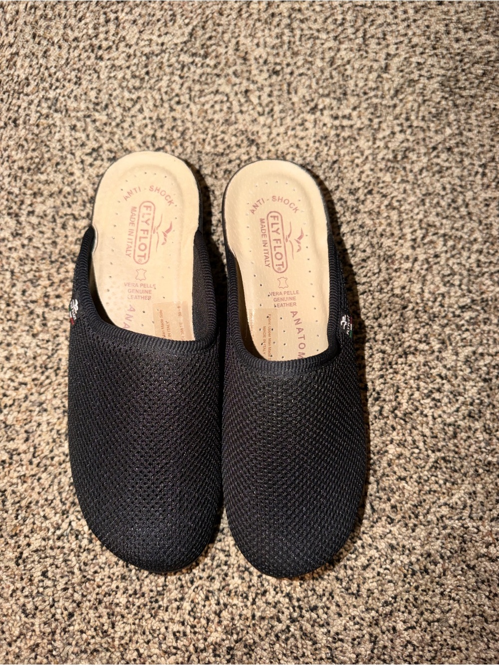 Fly Flot mesh black mules